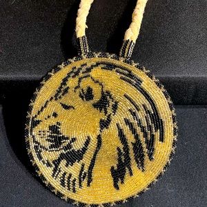 Good Lion Beaded Medallion Necklace